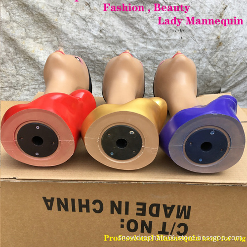 Cheap mannequin heads white glossy custom with removable eyelids beautiful realistic wig display mannequin head with make up